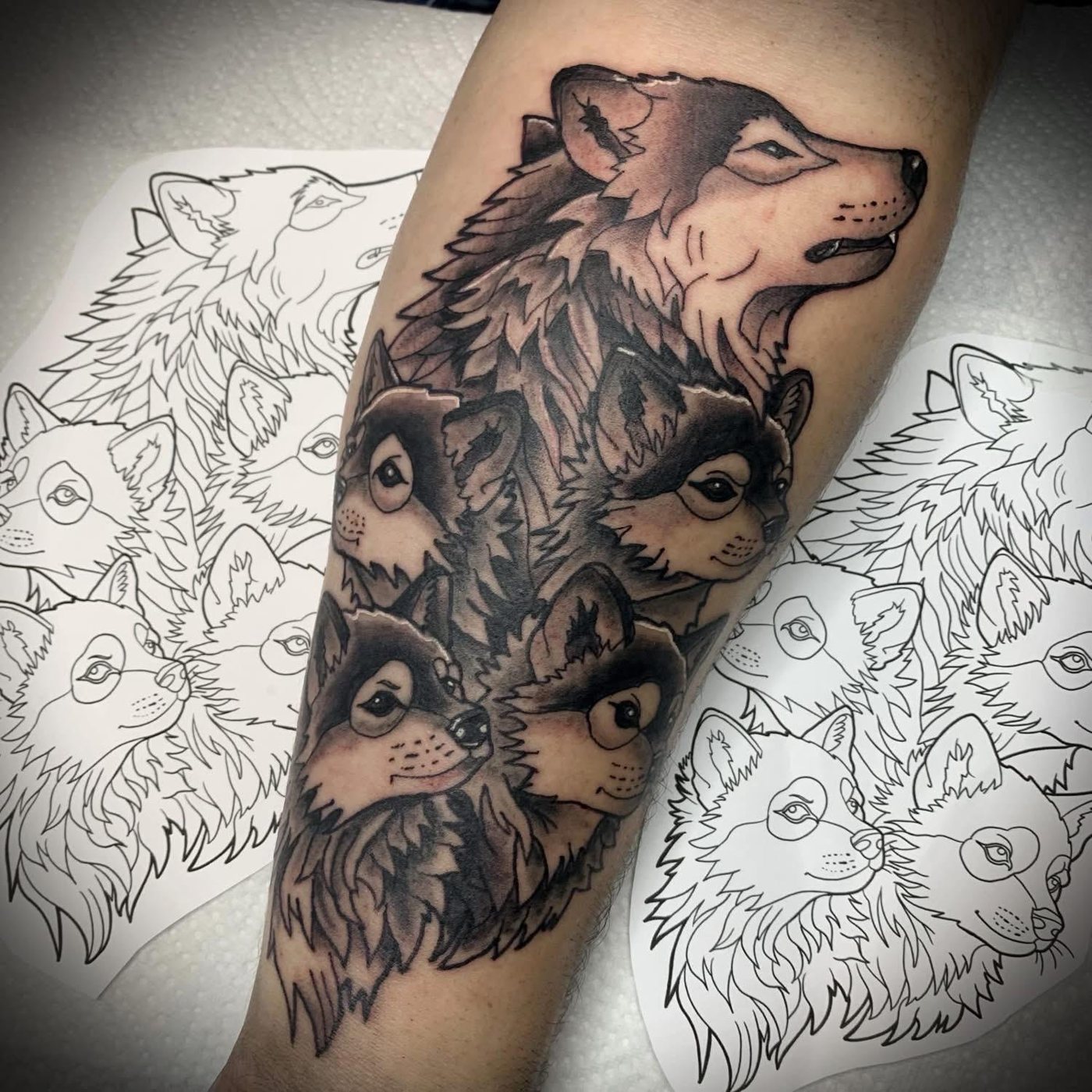 Black & Grey werk van Ray